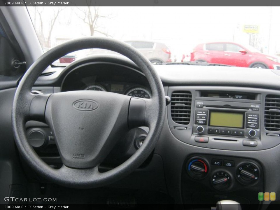 Gray Interior Dashboard for the 2009 Kia Rio LX Sedan #45701597