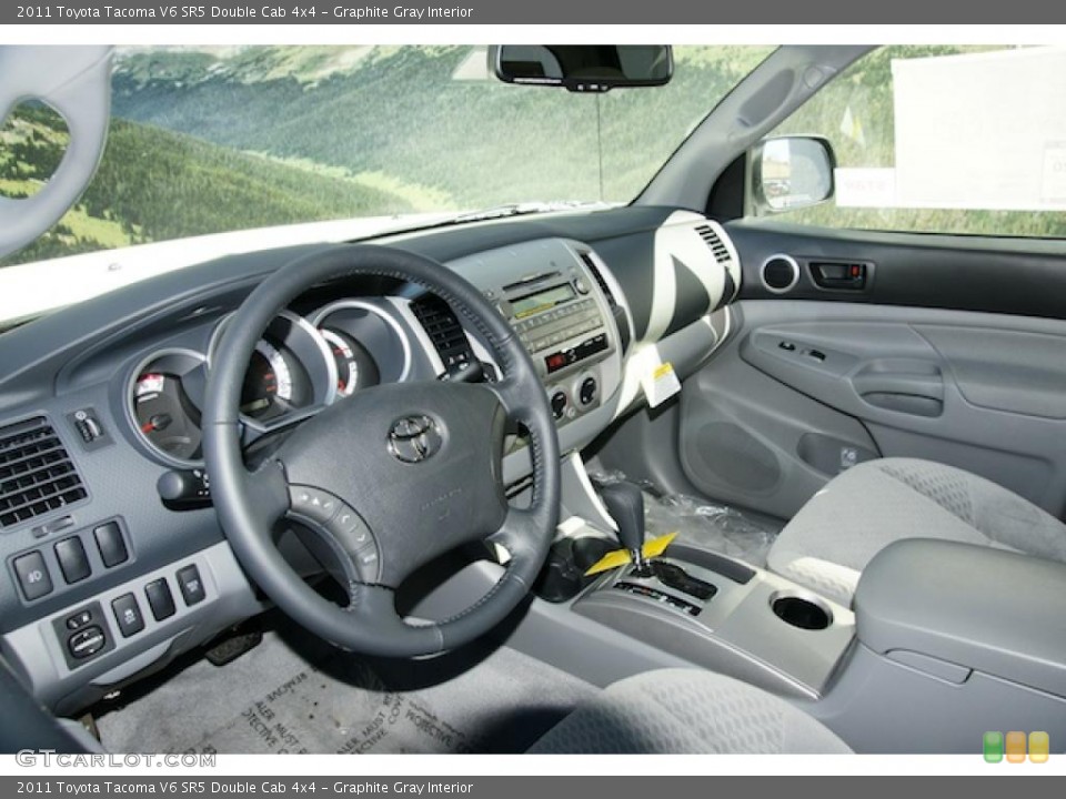Graphite Gray Interior Photo for the 2011 Toyota Tacoma V6 SR5 Double Cab 4x4 #45701737