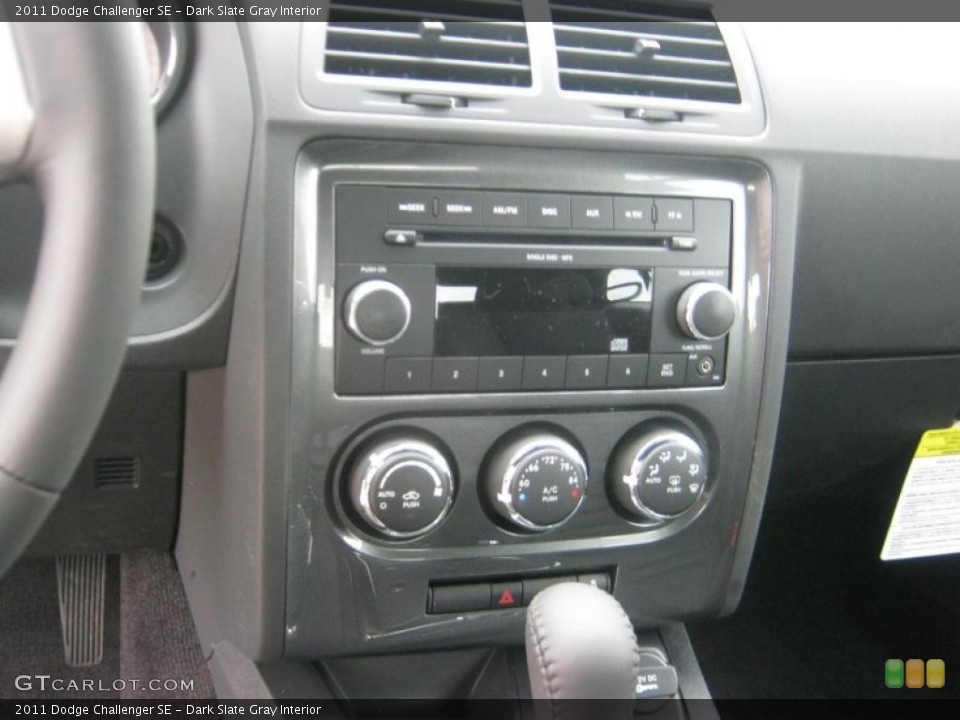 Dark Slate Gray Interior Controls for the 2011 Dodge Challenger SE #45704242
