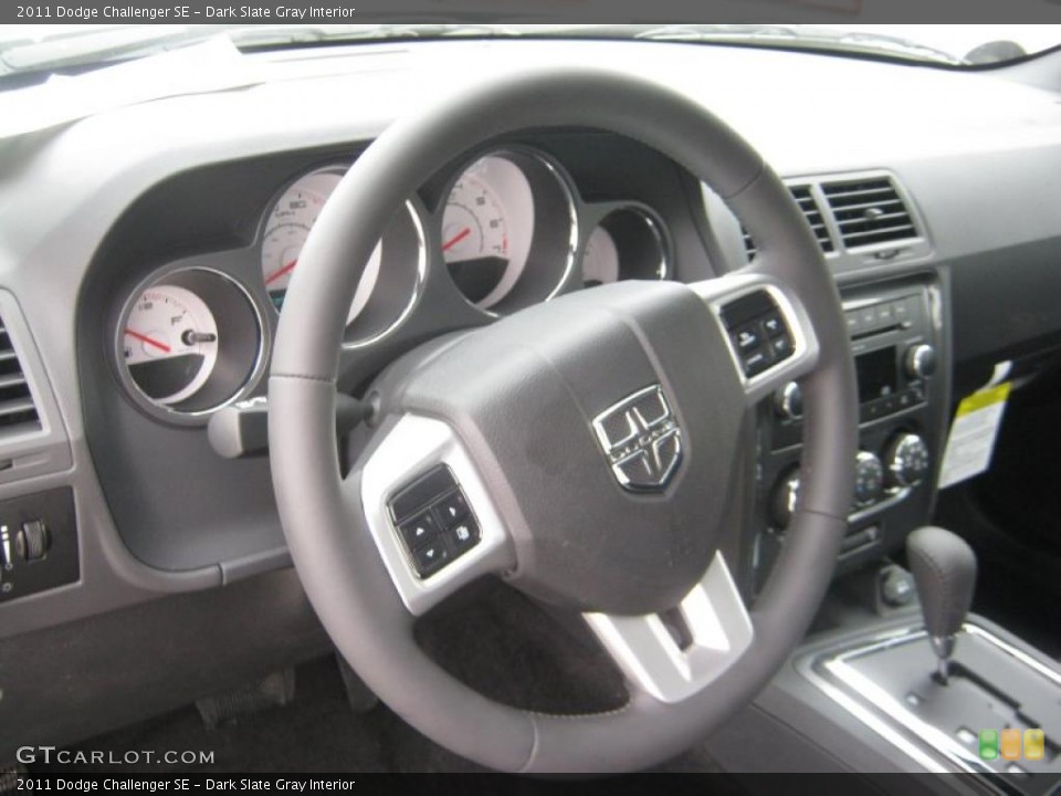 Dark Slate Gray Interior Steering Wheel for the 2011 Dodge Challenger SE #45704250