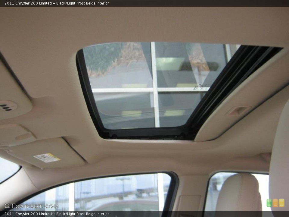 Black/Light Frost Beige Interior Sunroof for the 2011 Chrysler 200 Limited #45704378