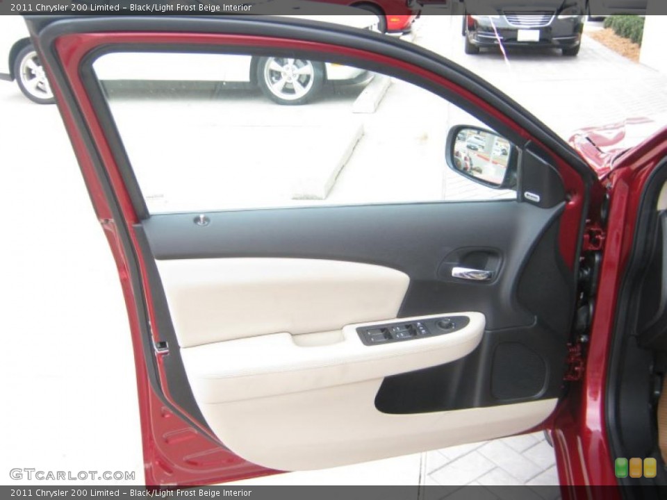 Black/Light Frost Beige Interior Door Panel for the 2011 Chrysler 200 Limited #45704394