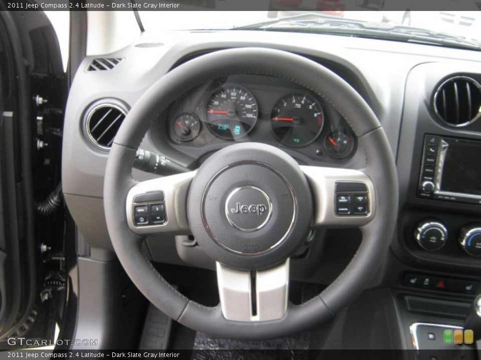 Dark Slate Gray Interior Steering Wheel for the 2011 Jeep Compass 2.4 Latitude #45704514