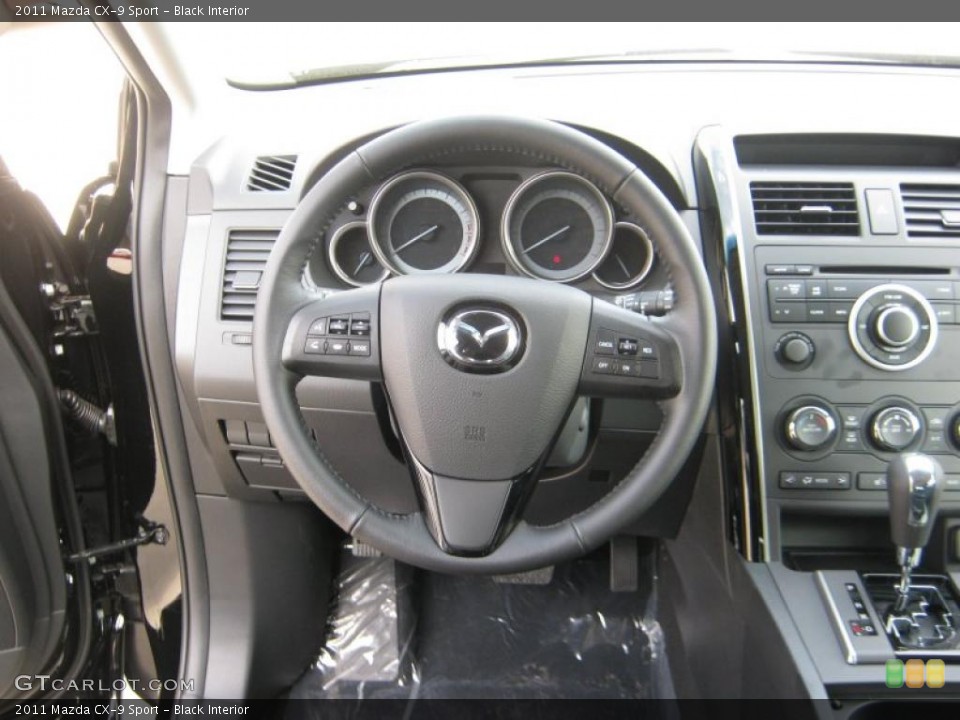 Black Interior Steering Wheel for the 2011 Mazda CX-9 Sport #45704846