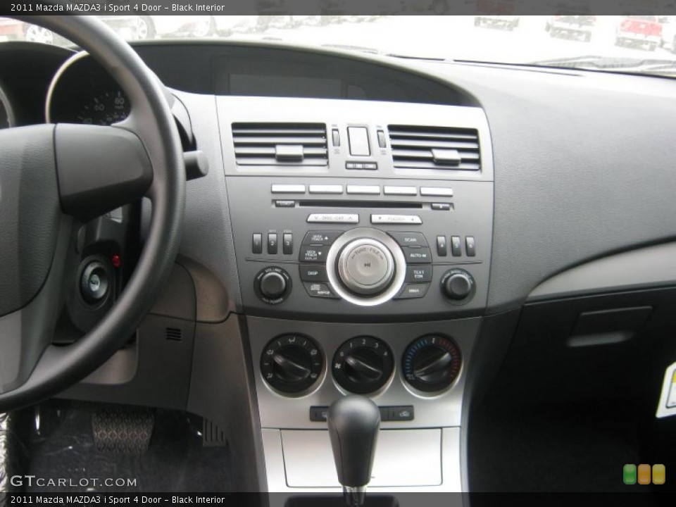 Black Interior Controls for the 2011 Mazda MAZDA3 i Sport 4 Door #45706574