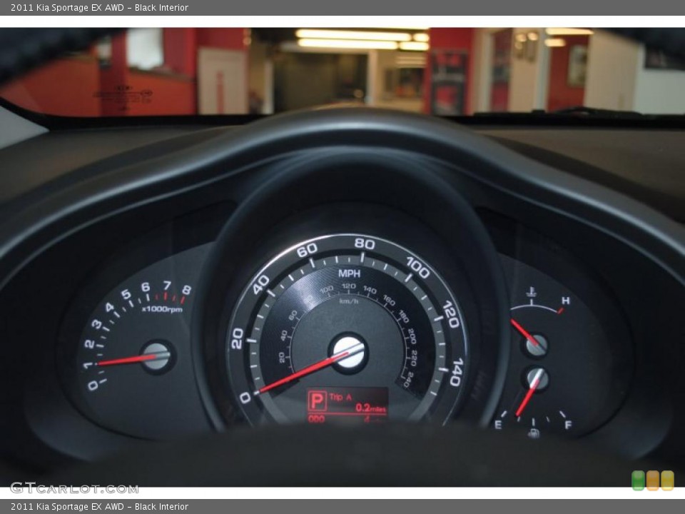 Black Interior Gauges for the 2011 Kia Sportage EX AWD #45706742