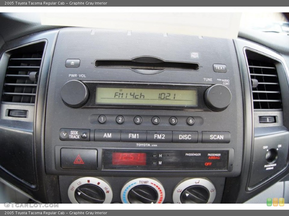 Graphite Gray Interior Controls for the 2005 Toyota Tacoma Regular Cab #45710086