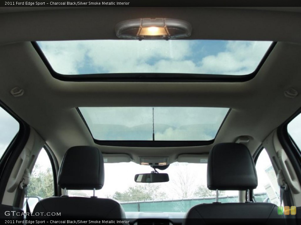 Charcoal Black/Silver Smoke Metallic Interior Sunroof for the 2011 Ford Edge Sport #45711210