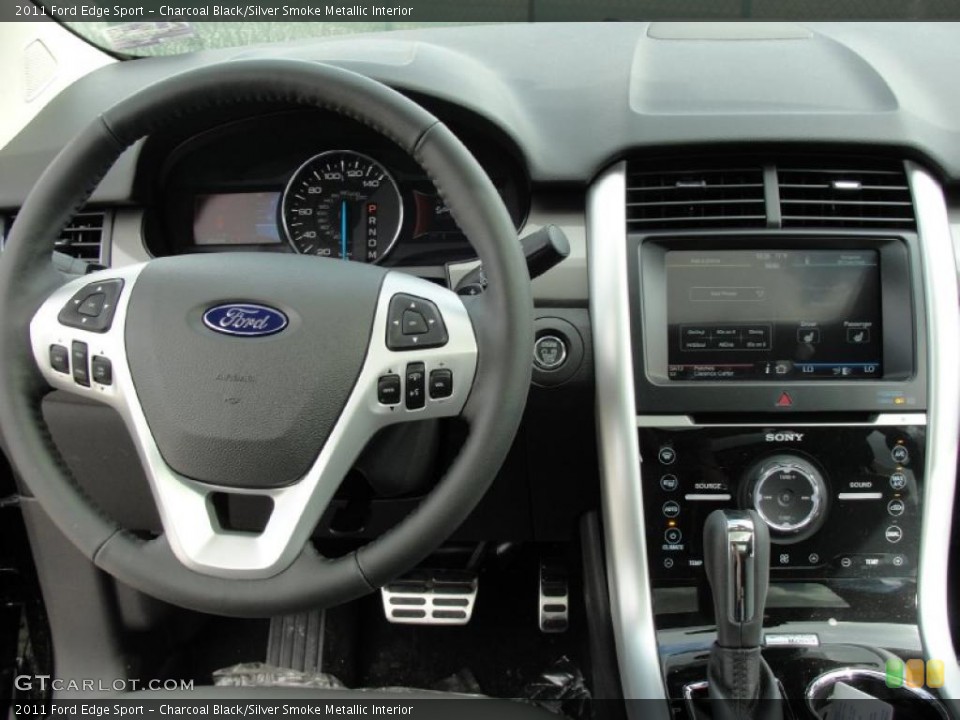 Charcoal Black/Silver Smoke Metallic Interior Dashboard for the 2011 Ford Edge Sport #45711282