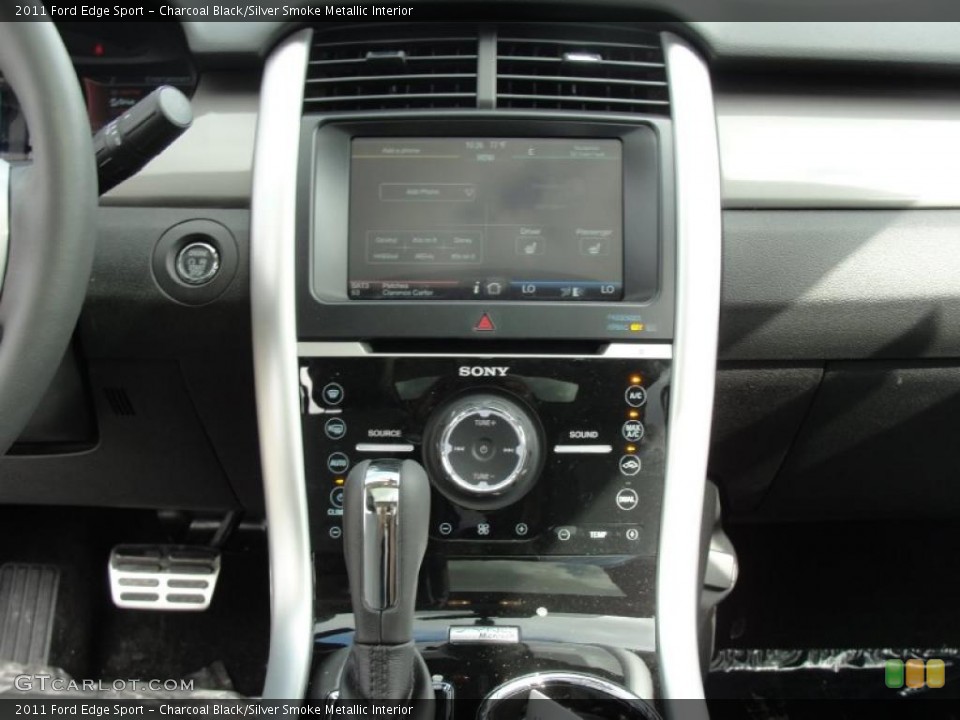 Charcoal Black/Silver Smoke Metallic Interior Controls for the 2011 Ford Edge Sport #45711290