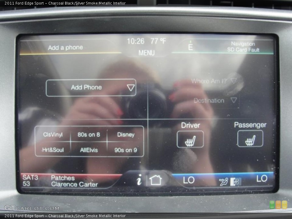 Charcoal Black/Silver Smoke Metallic Interior Controls for the 2011 Ford Edge Sport #45711298