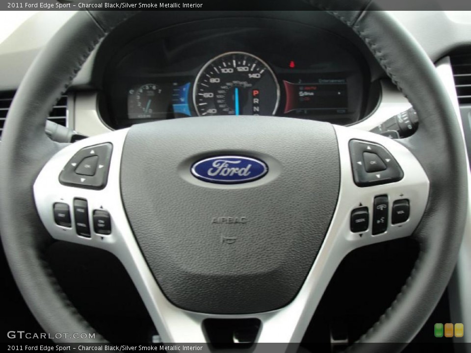 Charcoal Black/Silver Smoke Metallic Interior Controls for the 2011 Ford Edge Sport #45711338