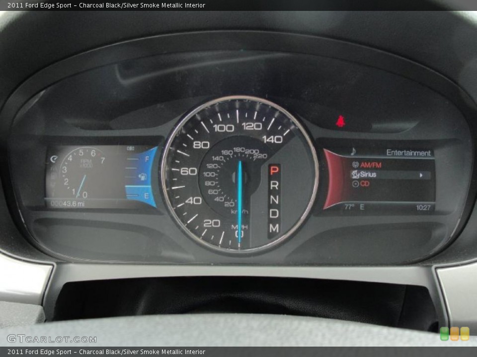 Charcoal Black/Silver Smoke Metallic Interior Gauges for the 2011 Ford Edge Sport #45711606
