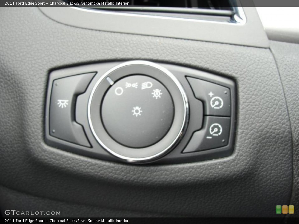 Charcoal Black/Silver Smoke Metallic Interior Controls for the 2011 Ford Edge Sport #45711610