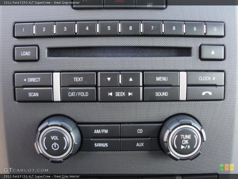Steel Gray Interior Controls for the 2011 Ford F150 XLT SuperCrew #45712762