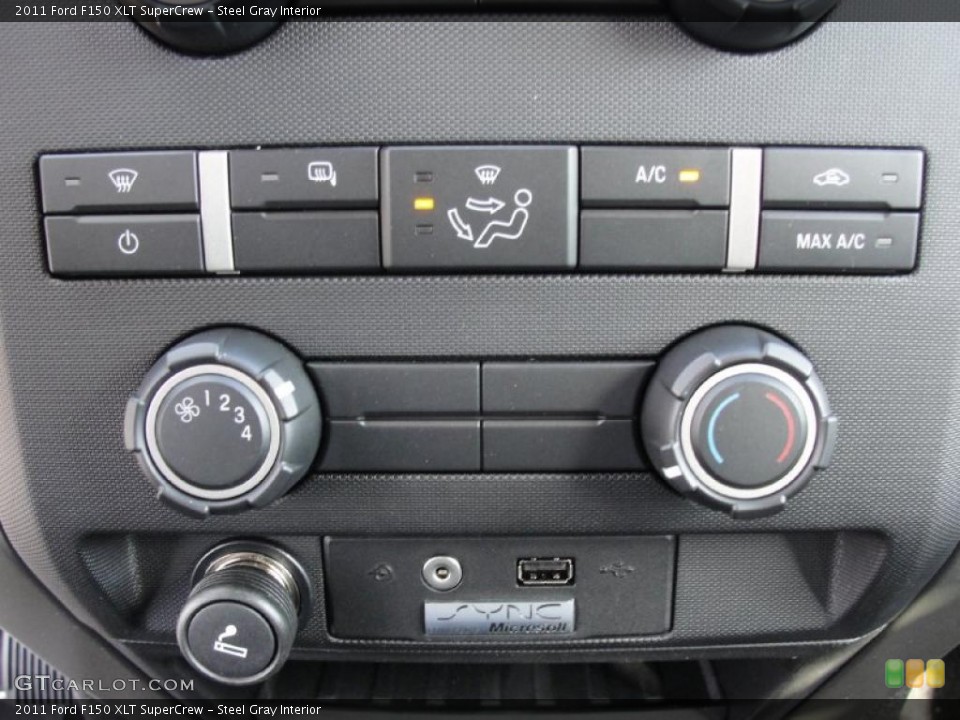 Steel Gray Interior Controls for the 2011 Ford F150 XLT SuperCrew #45712770