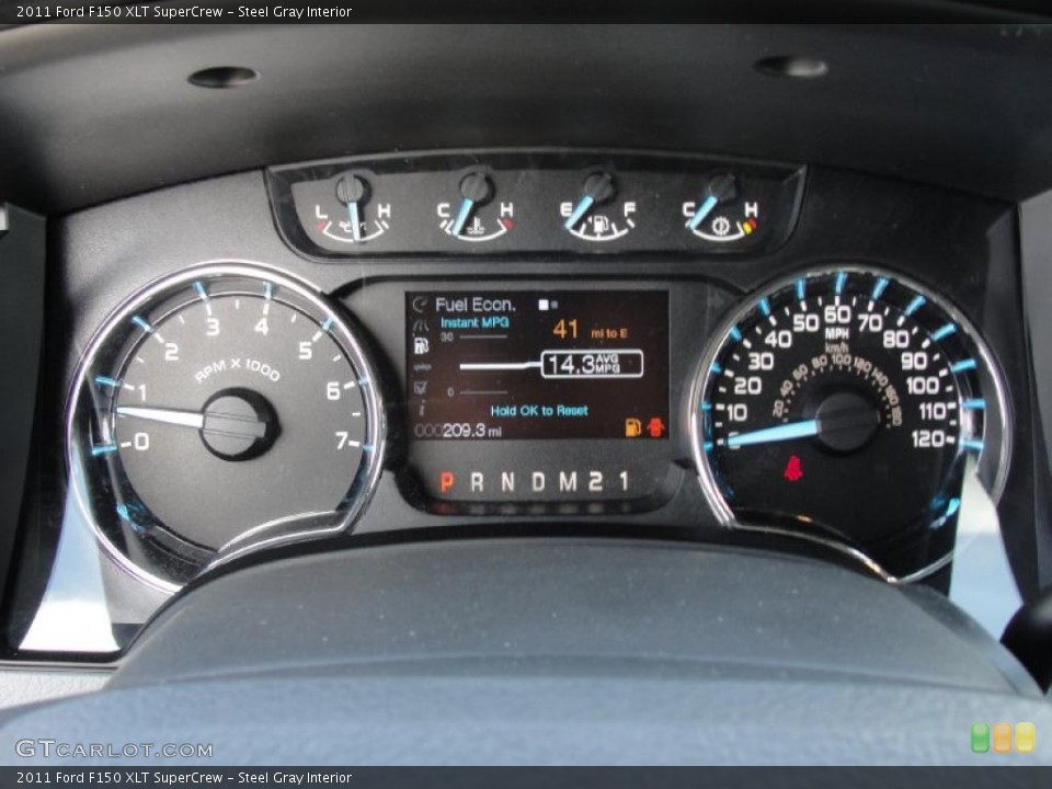 Steel Gray Interior Gauges for the 2011 Ford F150 XLT SuperCrew #45712794