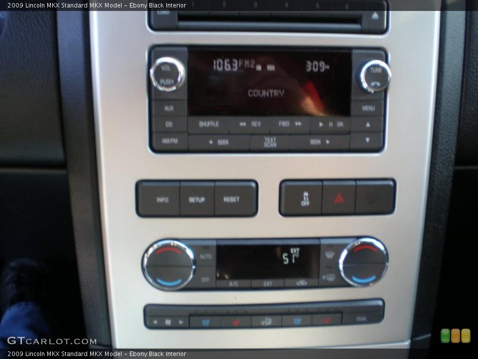 Ebony Black Interior Controls for the 2009 Lincoln MKX  #45717830