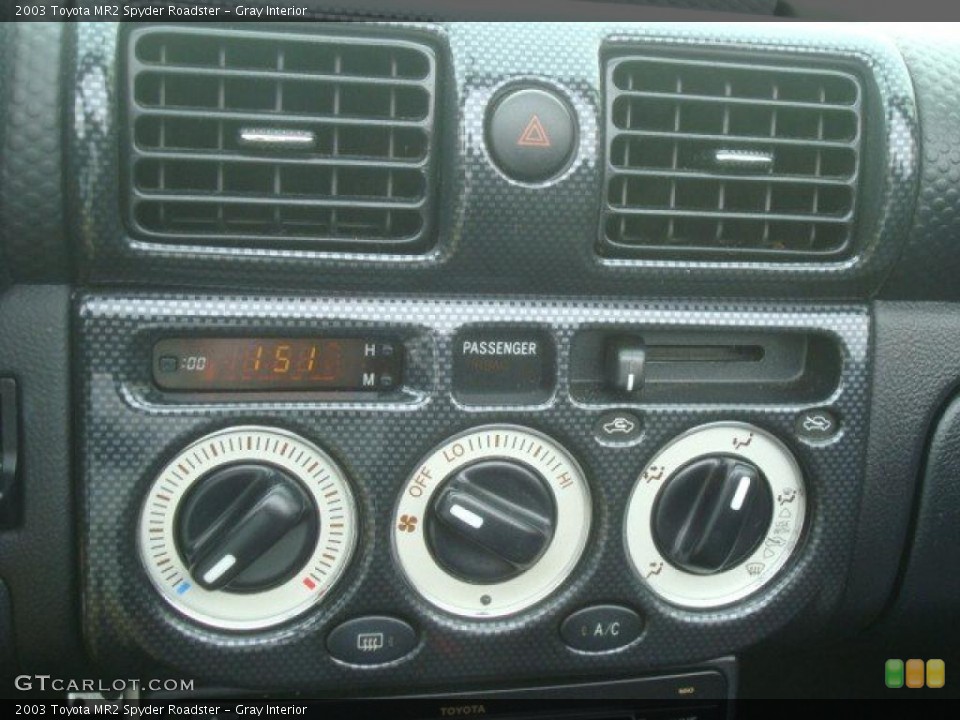 Gray Interior Controls for the 2003 Toyota MR2 Spyder Roadster #45719160