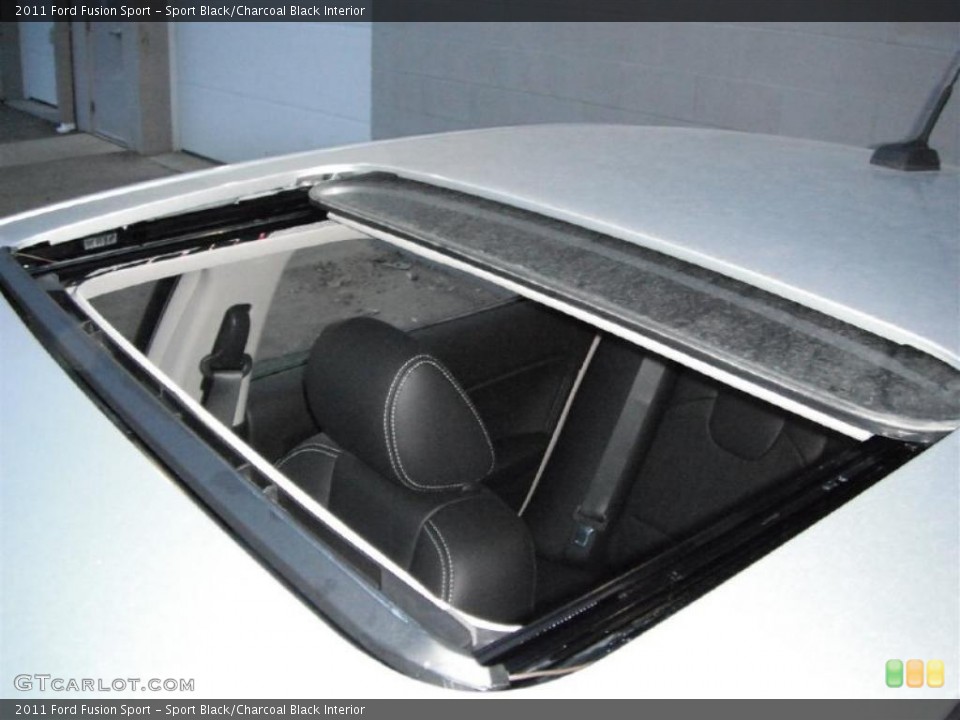 Sport Black/Charcoal Black Interior Sunroof for the 2011 Ford Fusion Sport #45720304