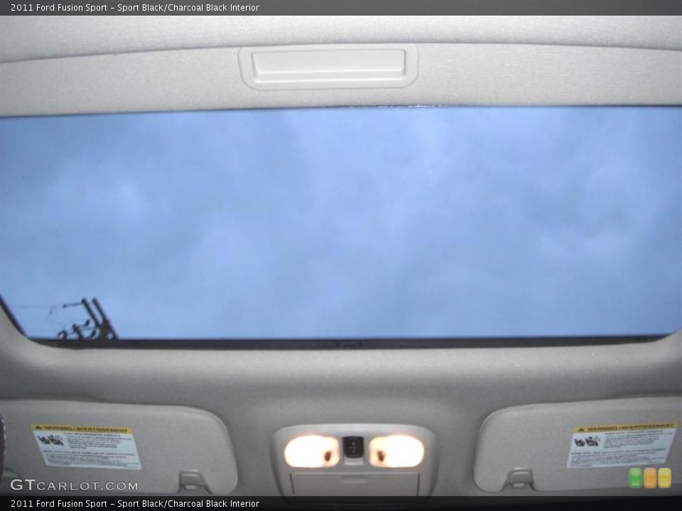 Sport Black/Charcoal Black Interior Sunroof for the 2011 Ford Fusion Sport #45720516