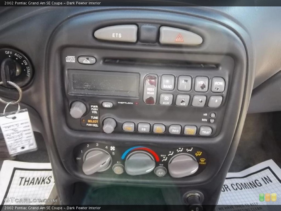 Dark Pewter Interior Controls for the 2002 Pontiac Grand Am SE Coupe #45720761