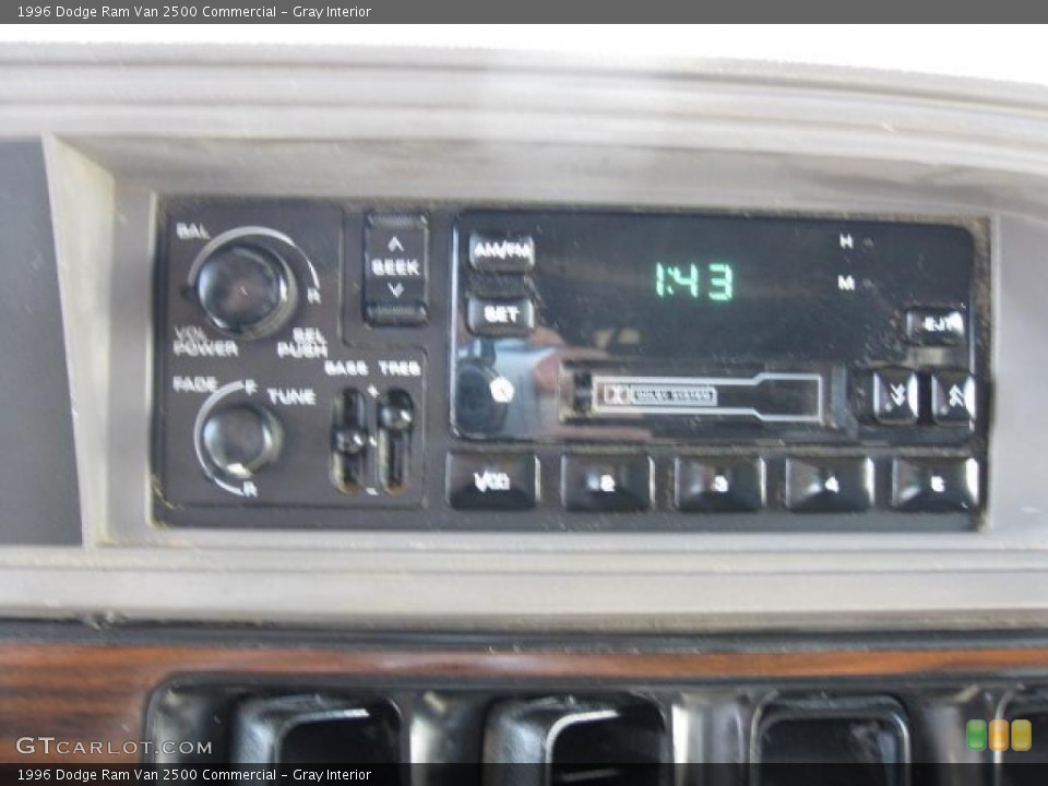 Gray Interior Controls for the 1996 Dodge Ram Van 2500 Commercial #45723654