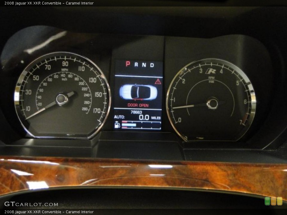 Caramel Interior Gauges for the 2008 Jaguar XK XKR Convertible #45729370