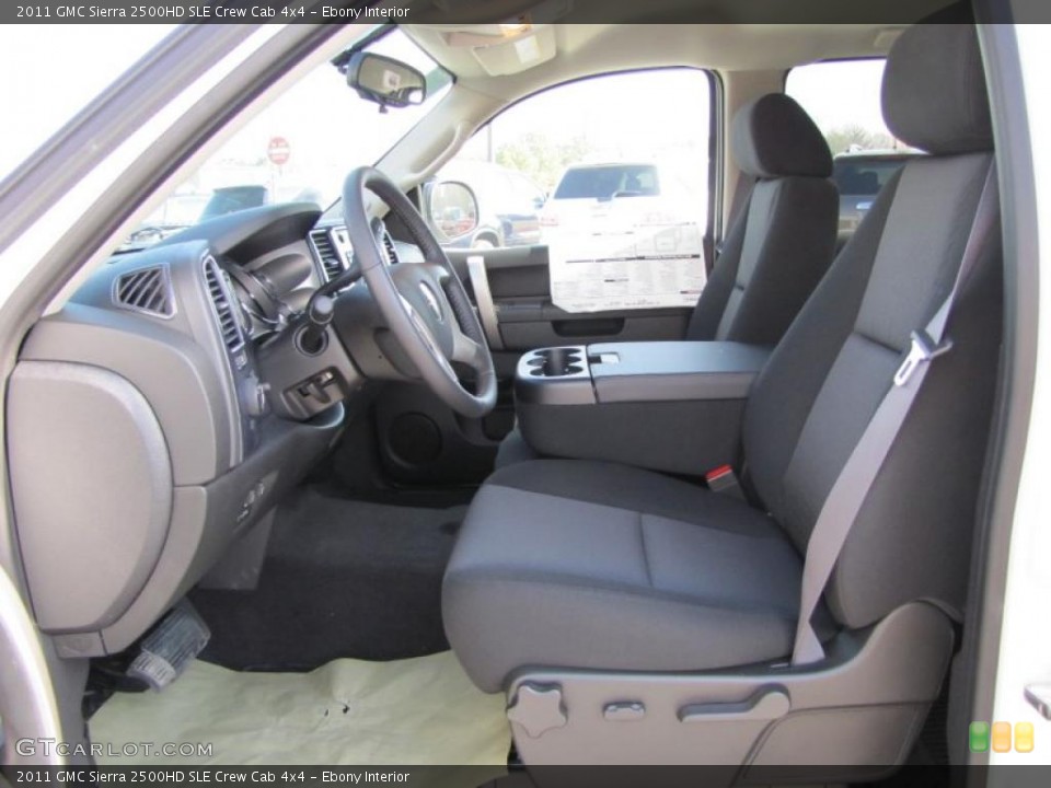 Ebony Interior Photo for the 2011 GMC Sierra 2500HD SLE Crew Cab 4x4 #45731330