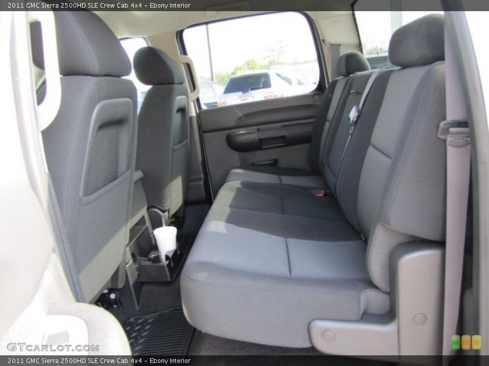 Ebony Interior Photo for the 2011 GMC Sierra 2500HD SLE Crew Cab 4x4 #45731338