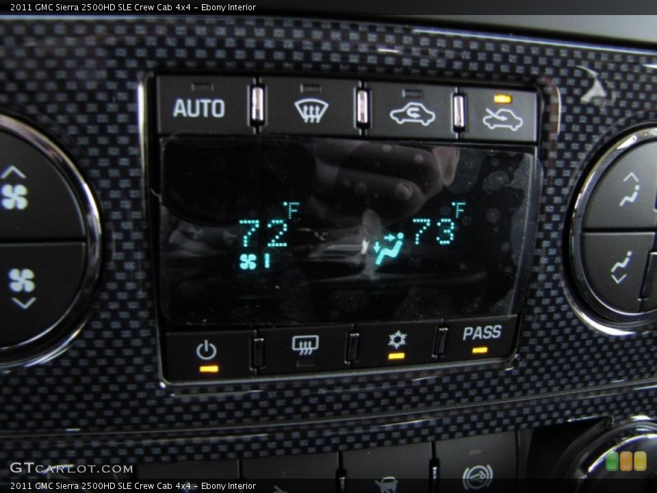 Ebony Interior Controls for the 2011 GMC Sierra 2500HD SLE Crew Cab 4x4 #45731490