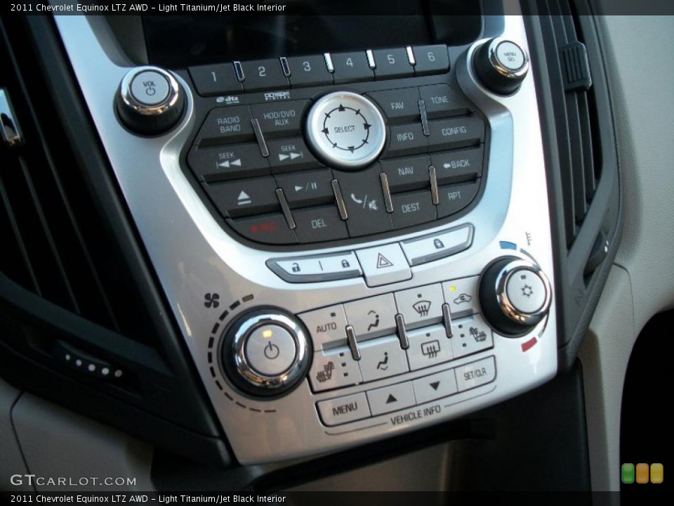 Light Titanium/Jet Black Interior Controls for the 2011 Chevrolet Equinox LTZ AWD #45734106