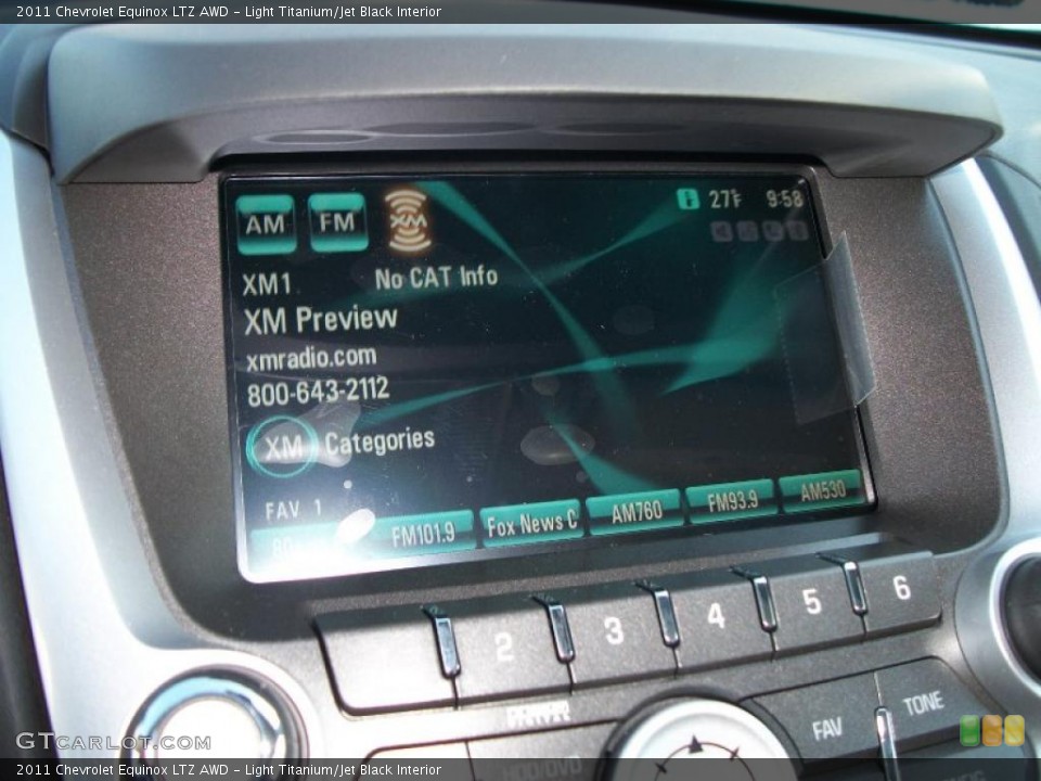 Light Titanium/Jet Black Interior Controls for the 2011 Chevrolet Equinox LTZ AWD #45734122
