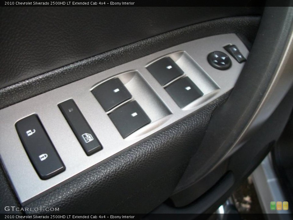 Ebony Interior Controls for the 2010 Chevrolet Silverado 2500HD LT Extended Cab 4x4 #45734798