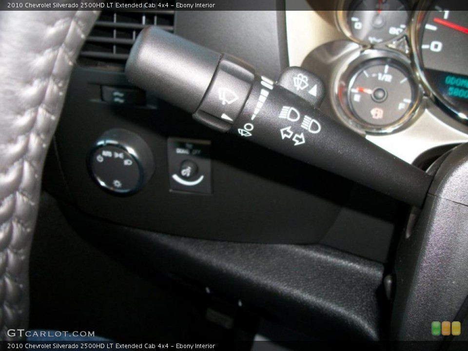 Ebony Interior Controls for the 2010 Chevrolet Silverado 2500HD LT Extended Cab 4x4 #45734994