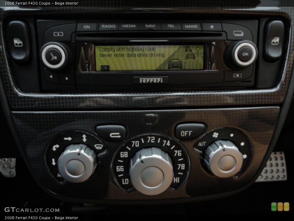 Beige Interior Controls for the 2008 Ferrari F430 Coupe #45737402