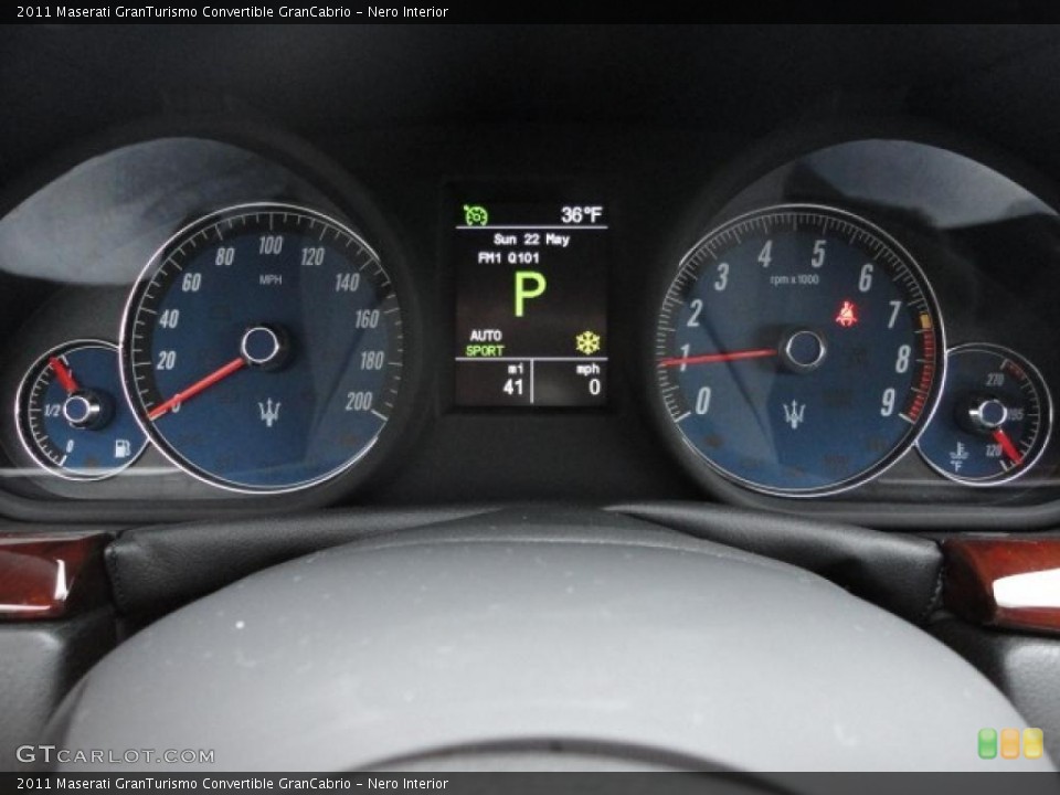 Nero Interior Gauges for the 2011 Maserati GranTurismo Convertible GranCabrio #45737746