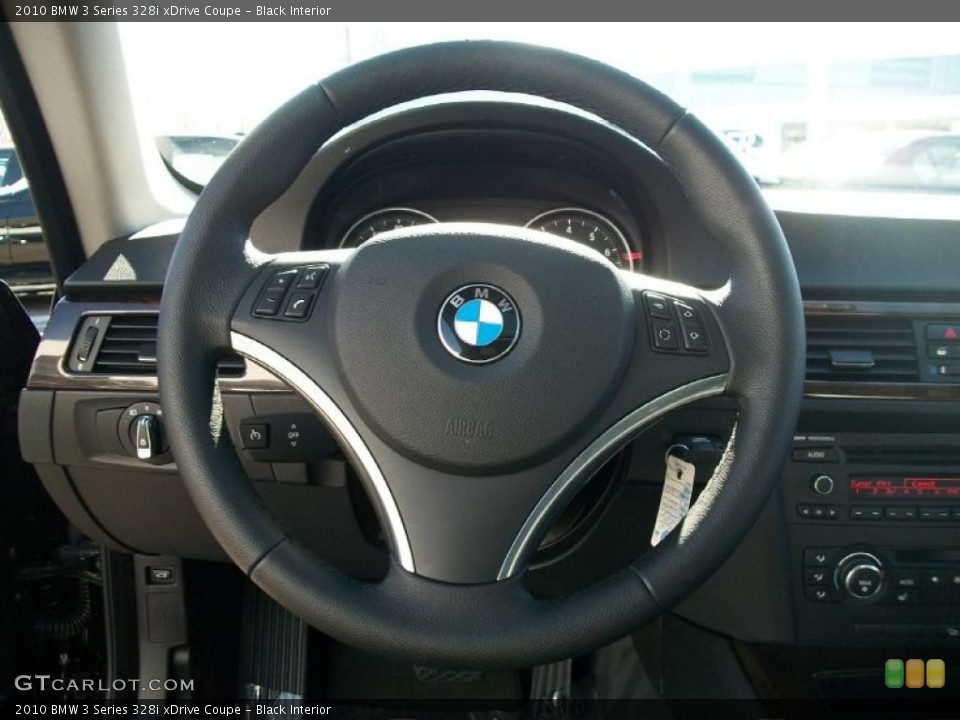 Black Interior Steering Wheel for the 2010 BMW 3 Series 328i xDrive Coupe #45739622