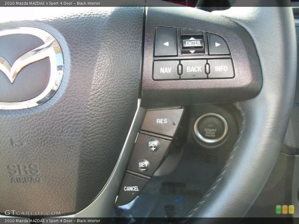 Black Interior Controls for the 2010 Mazda MAZDA3 s Sport 4 Door #45741354