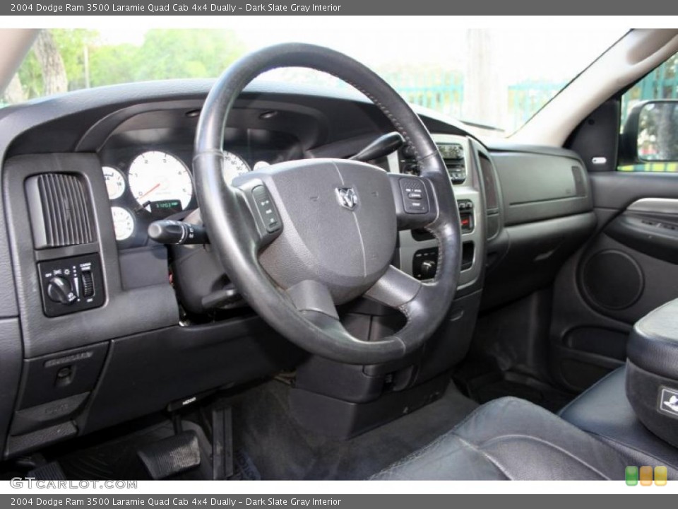Dark Slate Gray Interior Dashboard for the 2004 Dodge Ram 3500 Laramie Quad Cab 4x4 Dually #45741566