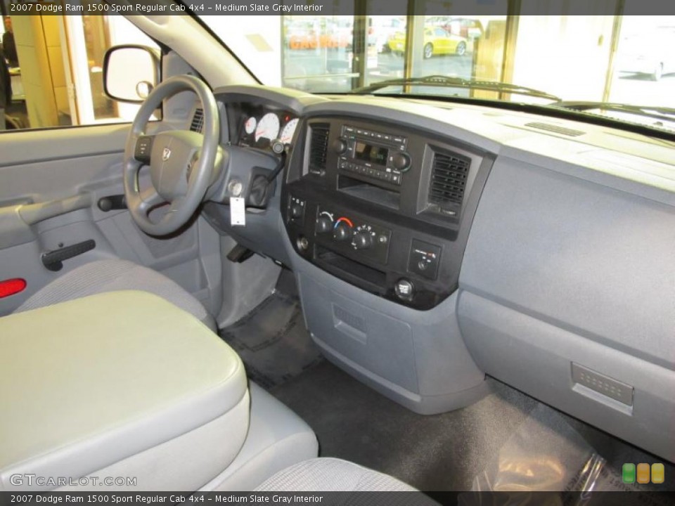 Medium Slate Gray Interior Dashboard for the 2007 Dodge Ram 1500 Sport Regular Cab 4x4 #45742742