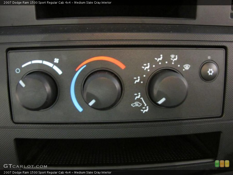 Medium Slate Gray Interior Controls for the 2007 Dodge Ram 1500 Sport Regular Cab 4x4 #45742790