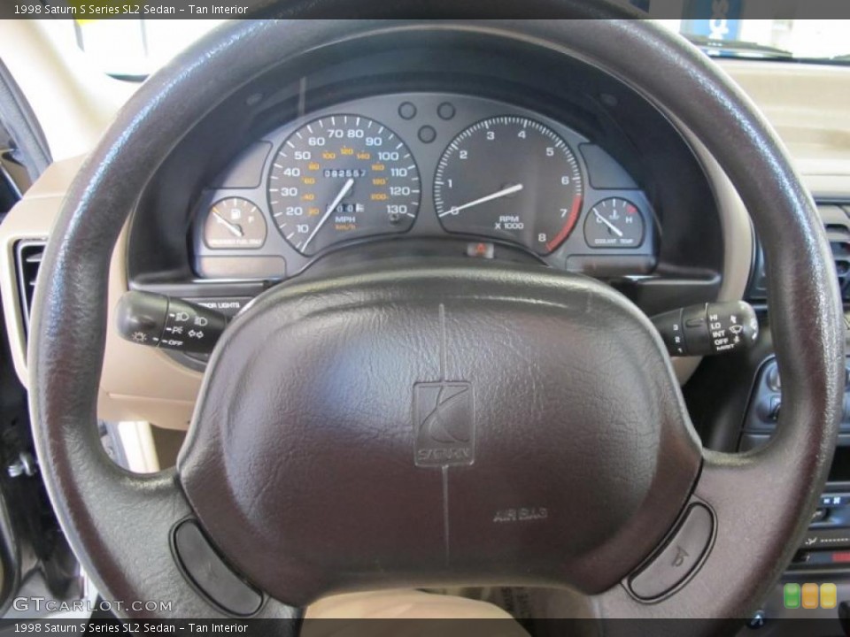 Tan Interior Steering Wheel for the 1998 Saturn S Series SL2 Sedan #45742898