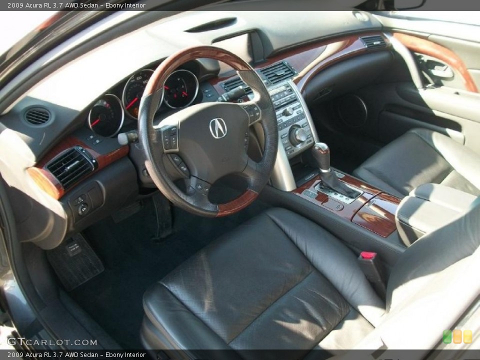 Ebony Interior Prime Interior for the 2009 Acura RL 3.7 AWD Sedan #45743734