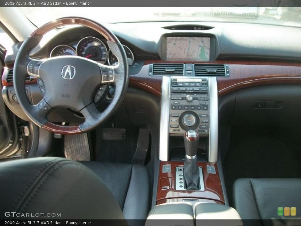 Ebony Interior Dashboard for the 2009 Acura RL 3.7 AWD Sedan #45743974