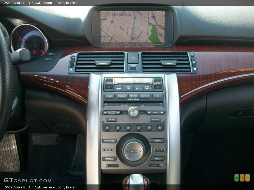 Ebony Interior Controls for the 2009 Acura RL 3.7 AWD Sedan #45744034