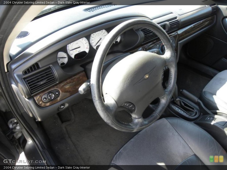 Dark Slate Gray Interior Dashboard for the 2004 Chrysler Sebring Limited Sedan #45750478