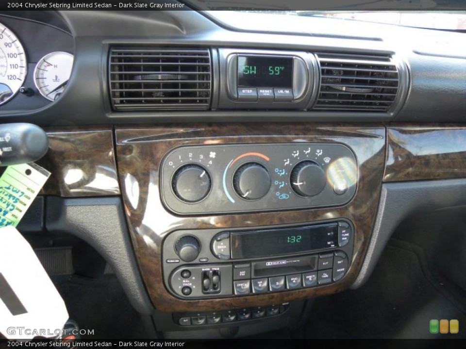 Dark Slate Gray Interior Controls for the 2004 Chrysler Sebring Limited Sedan #45750622