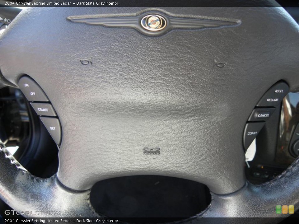 Dark Slate Gray Interior Controls for the 2004 Chrysler Sebring Limited Sedan #45750626