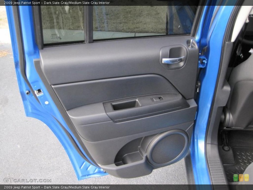 Dark Slate Gray/Medium Slate Gray Interior Door Panel for the 2009 Jeep Patriot Sport #45756054